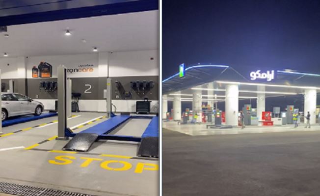 شاهد افتتاح أولى محطات أرامكو لبيع الوقود في الرياض