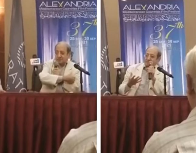 شاهد فنان سوري يثير الجدل خلال حضوره مهرجان سينمائي في مصر: أخشى المخابرات أكثر من الله