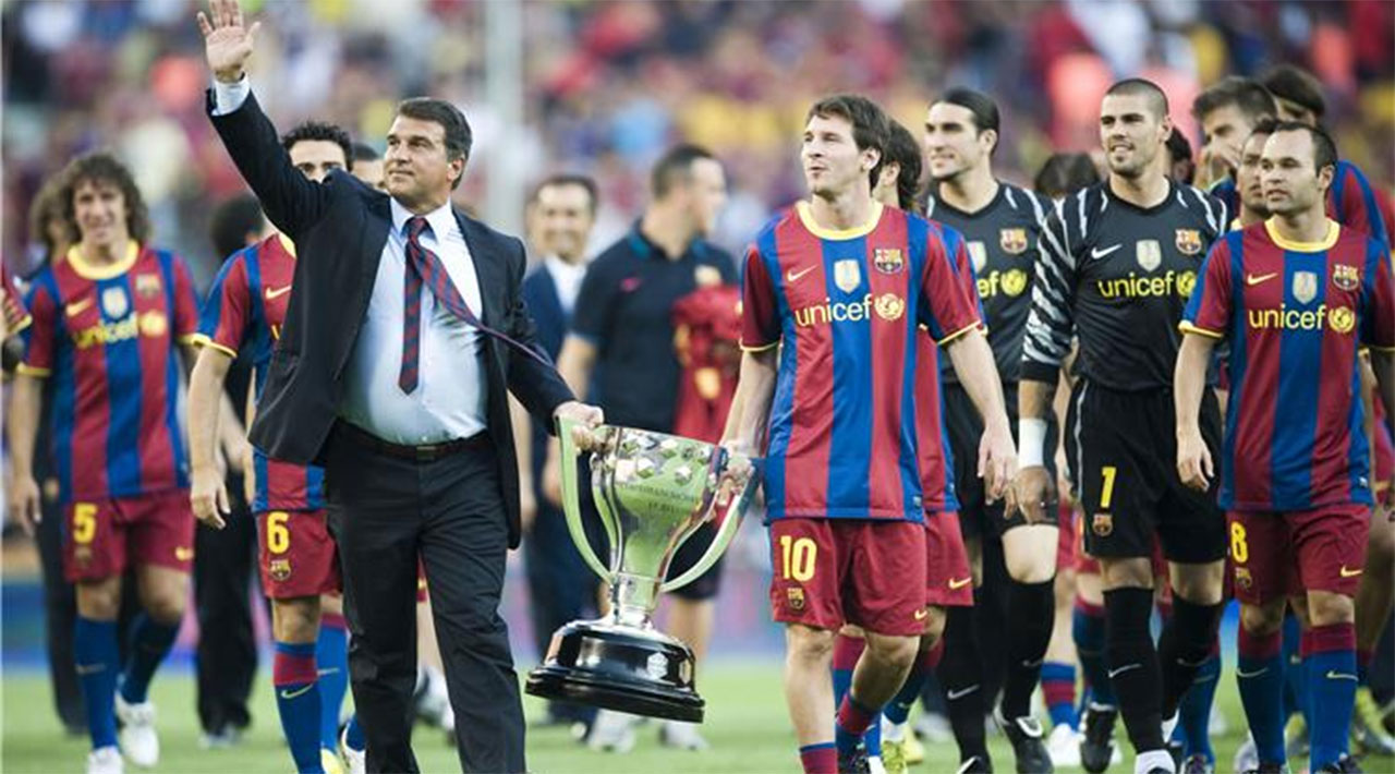 لابورتا: برشلونة يحب ميسي ولن يتخلى عن سحر أفضل لاعب في التاريخ